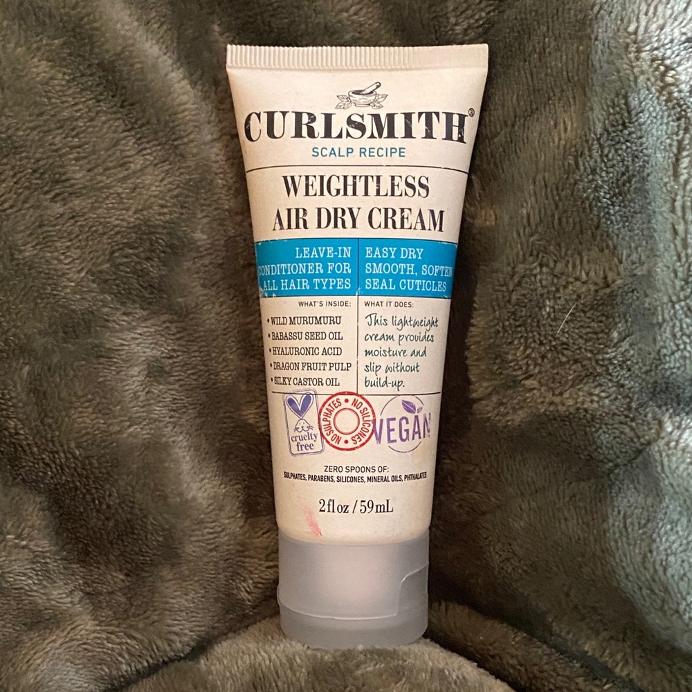 NEW Curlsmith Weightless Air Dry Cream Leave-In Conditioner Vegan 2 fl oz